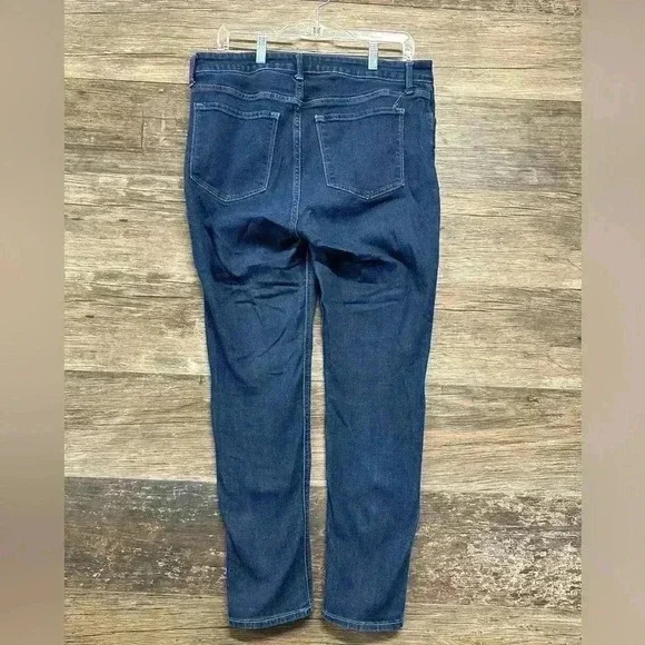 Old Navy Women's High Rise Skinny Dark Blue Jeans - Picture 2 of 5